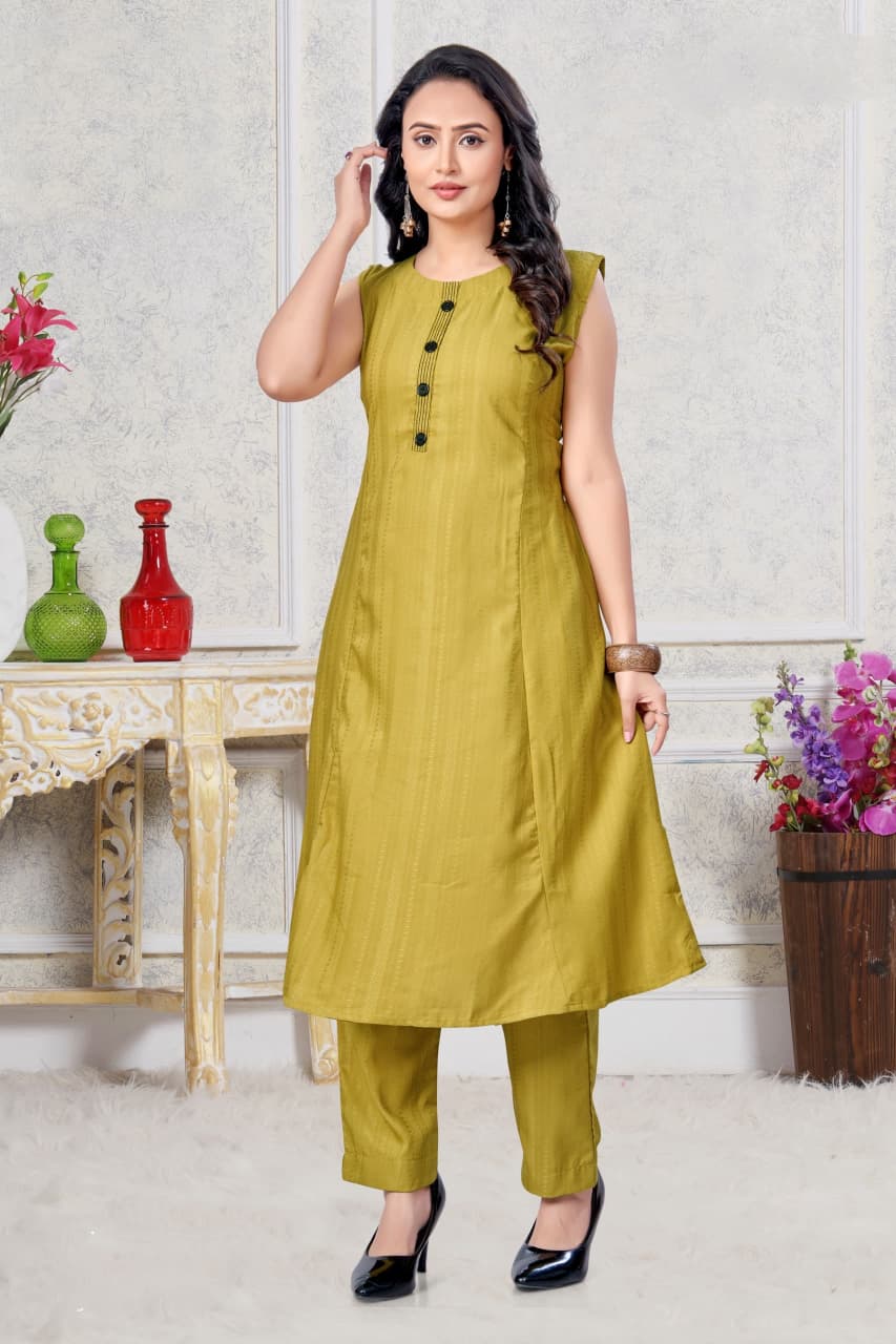 Shree Shanti Selection - Mustard Yellow Coord Set
